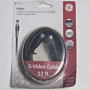 GE S-Video Cable 12 ft Black